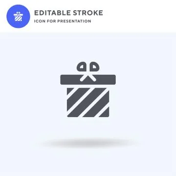 Gift icon vector, filled flat sign, solid pictogram isolated on white, logo 스톡 일러스트