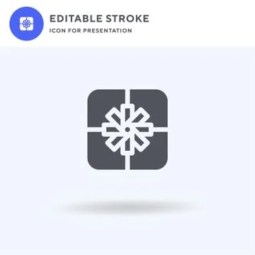 Gift icon vector, filled flat sign, solid pictogram isolated on white, logo イラスト素材