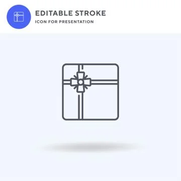 Gift icon vector, filled flat sign, solid pictogram isolated on white, logo イラスト素材