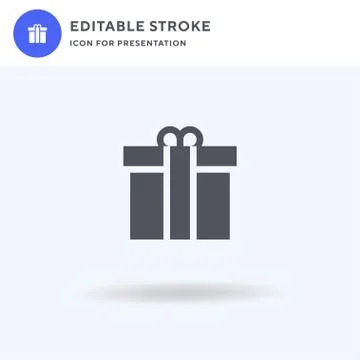 Gift icon vector, filled flat sign, solid pictogram isolated on white, logo イラスト素材