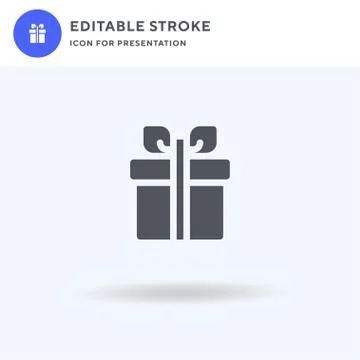Gift icon vector, filled flat sign, solid pictogram isolated on white, logo イラスト素材