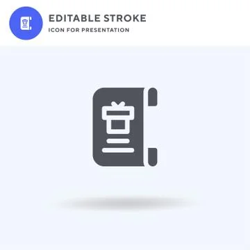 Gift icon vector, filled flat sign, solid pictogram isolated on white, logo Stock Illustration