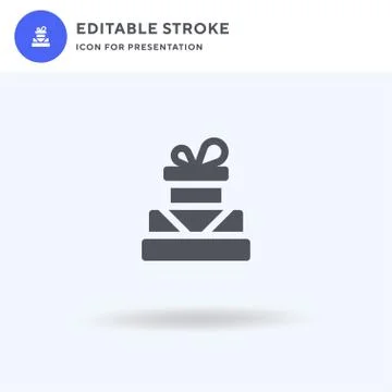 Gift icon vector, filled flat sign, solid pictogram isolated on white, logo Stockillustratie