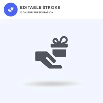 Gift icon vector, filled flat sign, solid pictogram isolated on white, logo Stock Illustration
