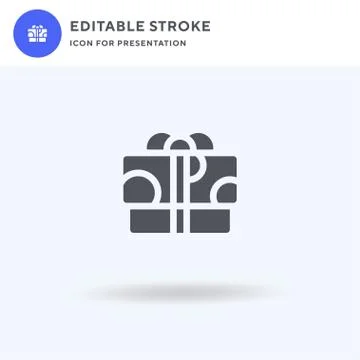 Gift icon vector, filled flat sign, solid pictogram isolated on white, logo イラスト素材