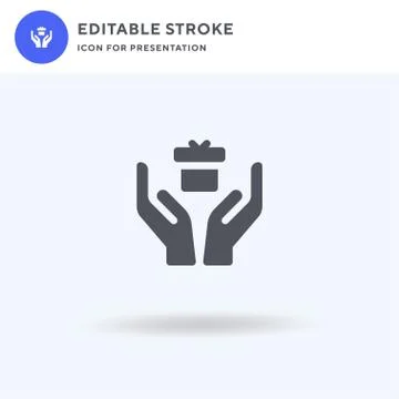 Gift icon vector, filled flat sign, solid pictogram isolated on white, logo Stock Illustration