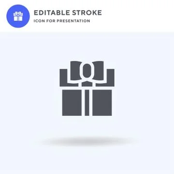 Gift icon vector, filled flat sign, solid pictogram isolated on white, logo Stock Illustration