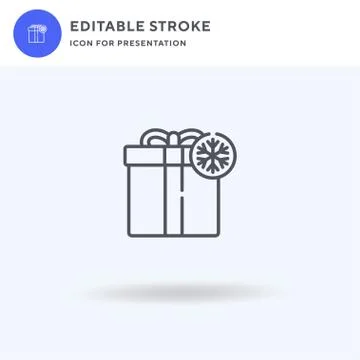 Gift icon vector, filled flat sign, solid pictogram isolated on white, logo Stock Illustration