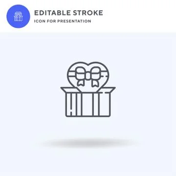 Gift icon vector, filled flat sign, solid pictogram isolated on white, logo イラスト素材