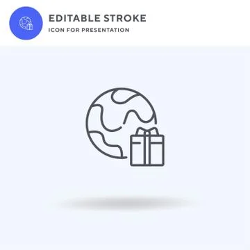 Gift icon vector, filled flat sign, solid pictogram isolated on white, logo イラスト素材