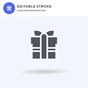 Gift icon vector, filled flat sign, solid pictogram isolated on white, logo イラスト素材