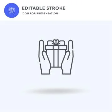 Gift icon vector, filled flat sign, solid pictogram isolated on white, logo イラスト素材