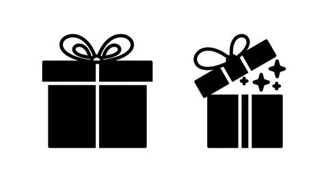 Gift icon vector. gift box icon. birthday gift Illustrazione stock