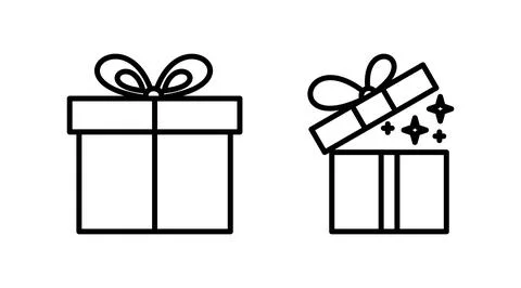 Gift icon vector. gift box icon. birthday gift Ilustração Stock