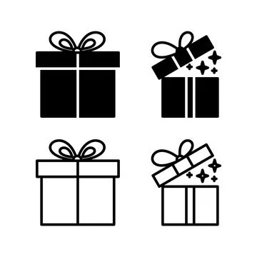 Gift icon vector. gift box icon. birthday gift Stock Illustration