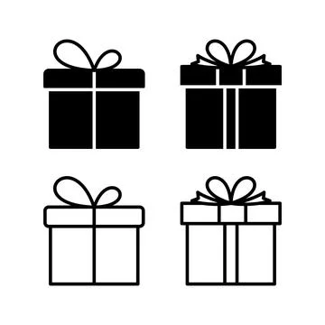 Gift icon vector. gift box icon. birthday gift イラスト素材