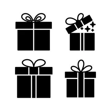 Gift icon vector. gift box icon. birthday gift イラスト素材