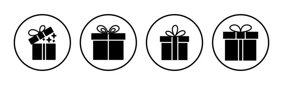 Gift icon vector. gift box icon. birthday gift イラスト素材