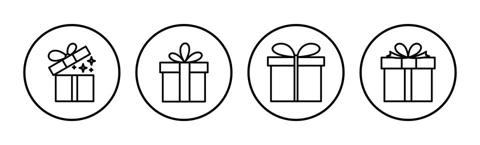 Gift icon vector. gift box icon. birthday gift イラスト素材