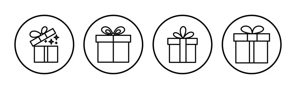 Gift icon vector. gift box icon. birthday gift Ilustração Stock
