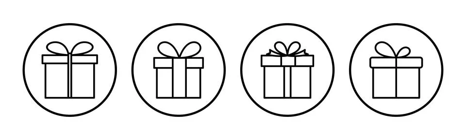 Gift icon vector. gift box icon. birthday gift イラスト素材