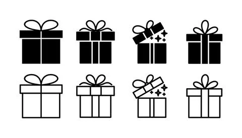 Gift icon vector. gift box icon. birthday gift イラスト素材