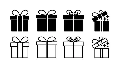 Gift icon vector. gift box icon. birthday gift Ilustração Stock
