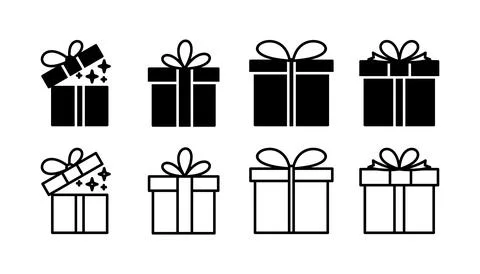 Gift icon vector. gift box icon. birthday gift イラスト素材