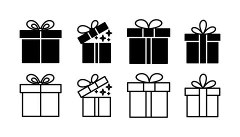 Gift icon vector. gift box icon. birthday gift イラスト素材