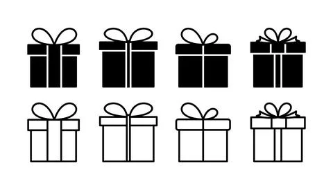 Gift icon vector. gift box icon. birthday gift イラスト素材