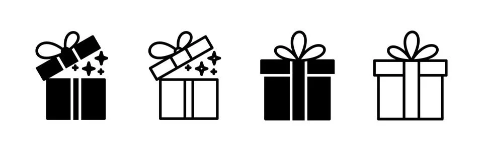 Gift icon vector. gift box icon. birthday gift イラスト素材