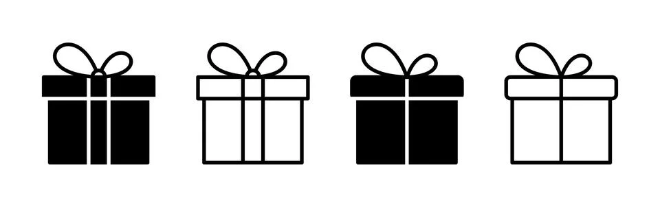 Gift icon vector. gift box icon. birthday gift イラスト素材