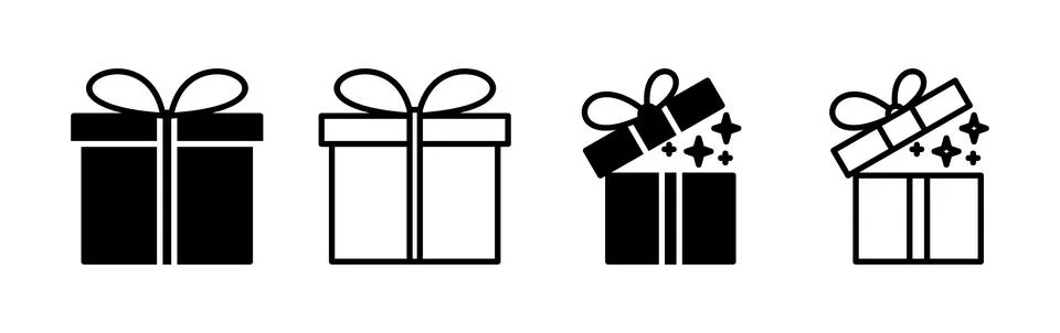 Gift icon vector. gift box icon. birthday gift イラスト素材