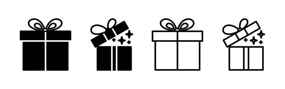 Gift icon vector. gift box icon. birthday gift イラスト素材