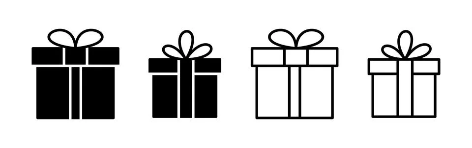 Gift icon vector. gift box icon. birthday gift イラスト素材