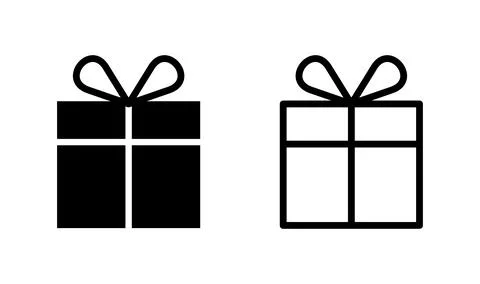 Gift icon vector. gift box icon. birthday gift Stockillustratie