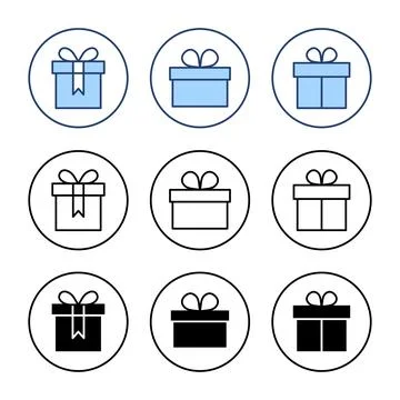 Gift icon vector. gift sign and symbol. birthday gift Stock Illustration