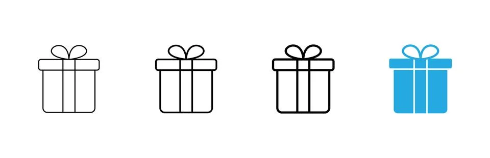 Gift icon vector. gift sign and symbol. birthday gift Stock Illustration