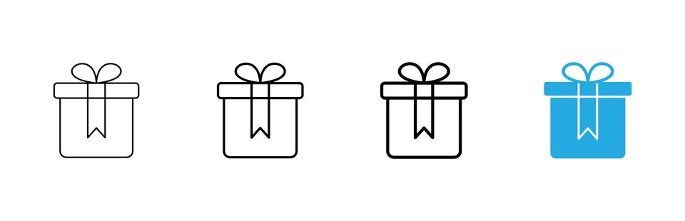 Gift icon vector. gift sign and symbol. birthday gift Stock Illustration
