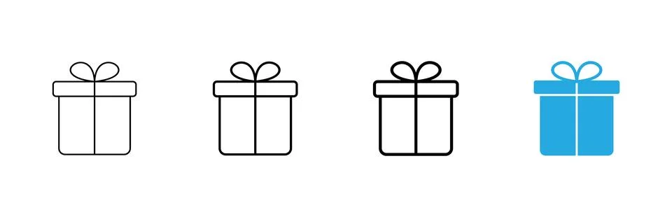 Gift icon vector. gift sign and symbol. birthday gift Stock Illustration