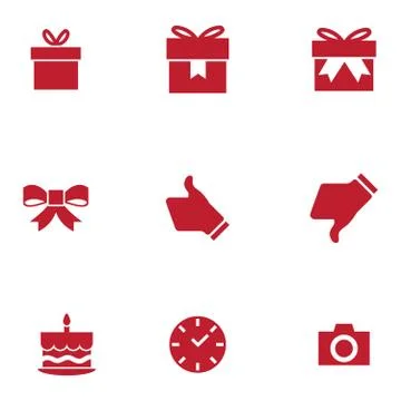 Gift icon vector Stock Illustration