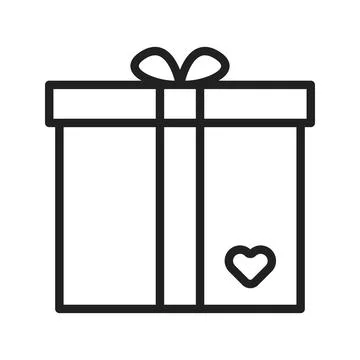 Gift icon vector image. Stock Illustration