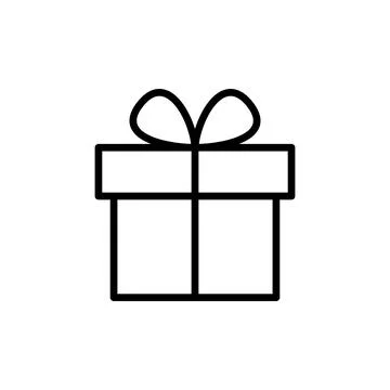 Gift icon vector isolated on white background. gift vector icon.  birthday gi イラスト素材