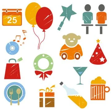 Gift icons Stock Illustration