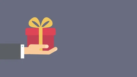 Gift ideas  flat icon animation for explainer video Stock Footage 243061574