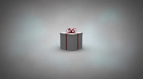 Gift illustration revealing video of woman getting present from partner Stock Footage