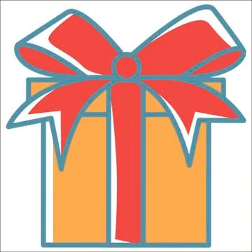 Gift line icon Stock Illustration