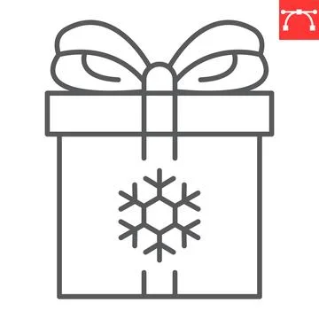 Gift line icon Illustrazione stock