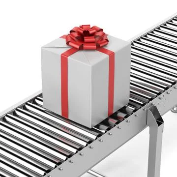Gift on the line Иллюстрация