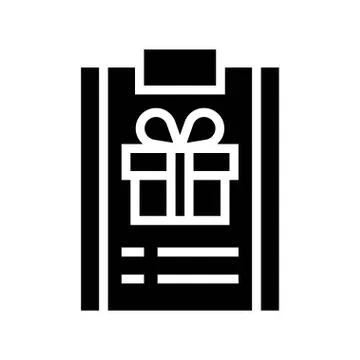 Gift list vector illustration, solid style icon イラスト素材